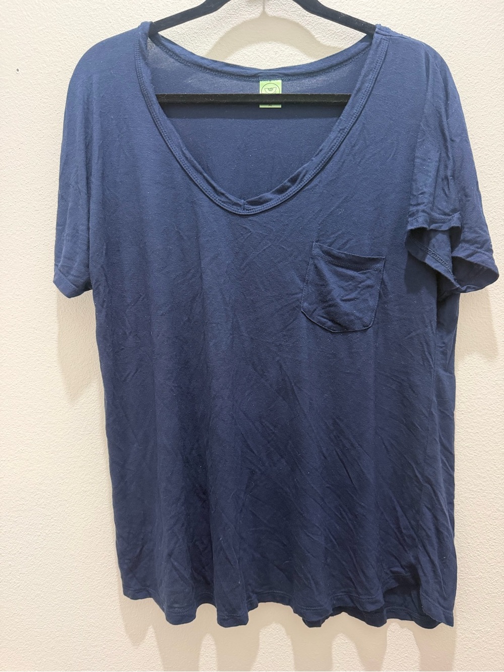 Honeydew Navy V-Neck Pocket T-Shirt
